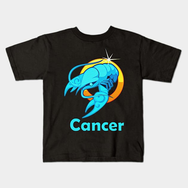 Cancer zodiac sign Kids T-Shirt by tonkashirts